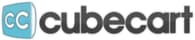 CubeCart e-commerce platform logo with blue square icon and gray text