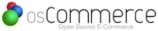osCommerce logo with colorful circular icon and gray text