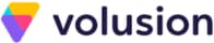 Volusion logo with colorful triangular icon and black text