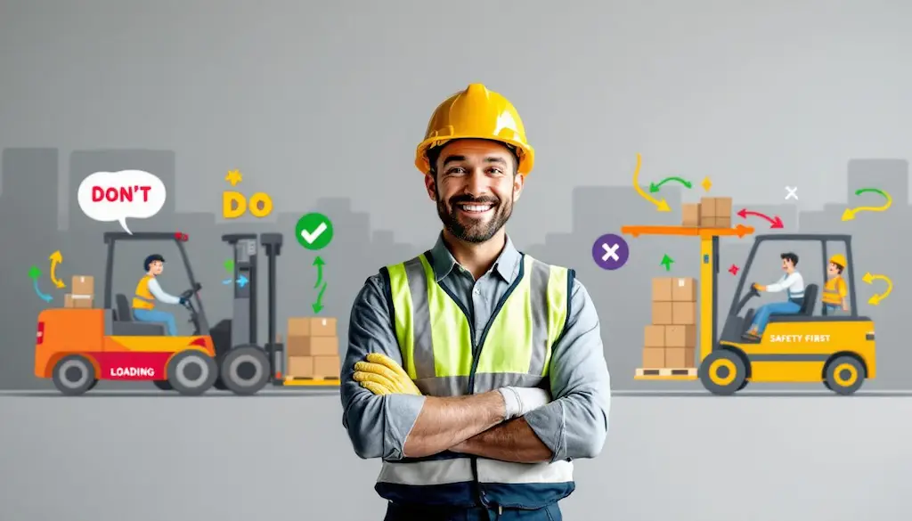 warehouse worker and forklift safety tips
