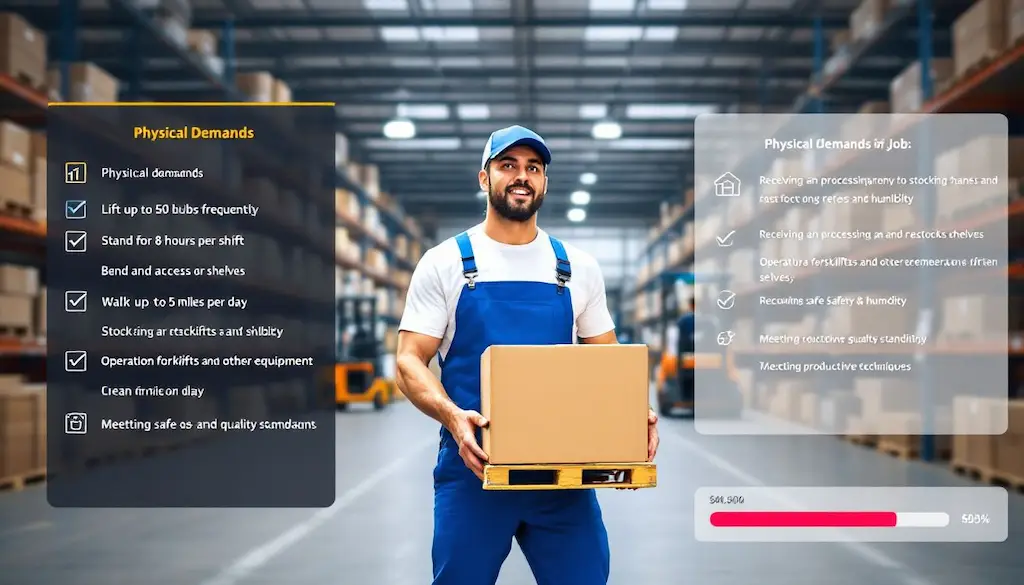 physical demands of warehouse worker job
