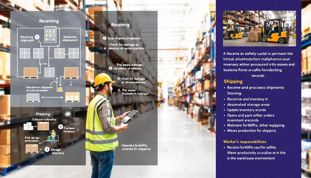warehouse worker job description for receiving department
