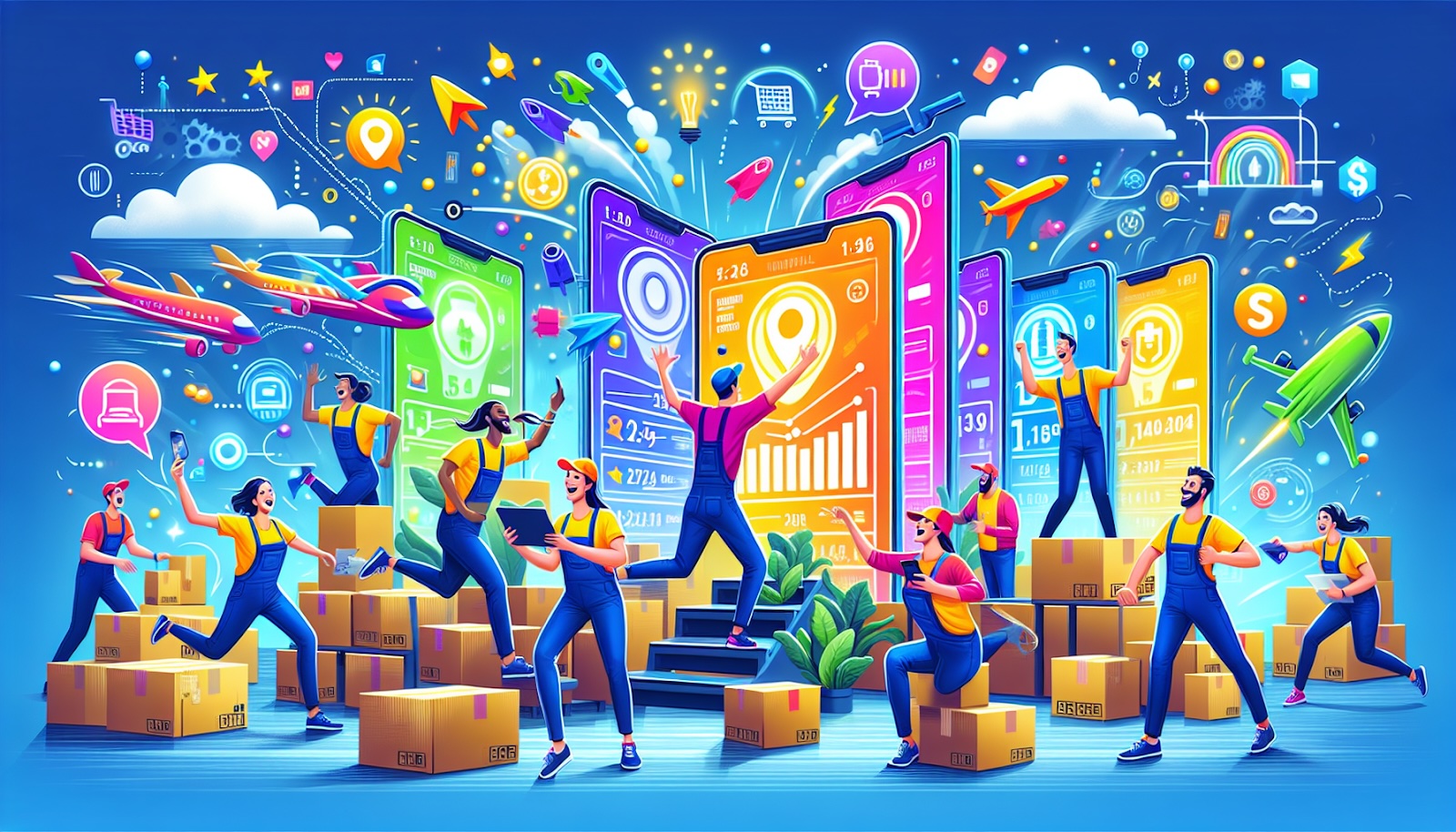 colorful depiction of warehouse gamification