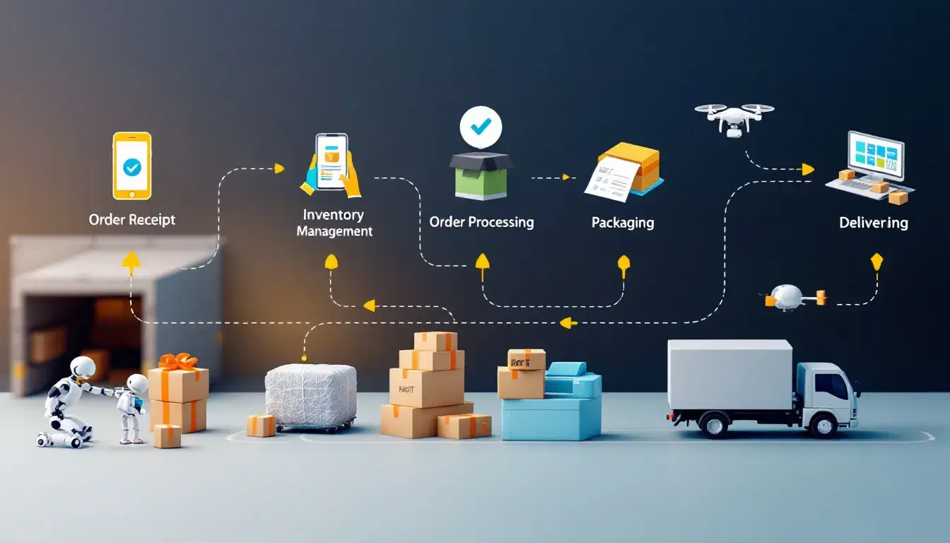 order fulfillment process ai graphic