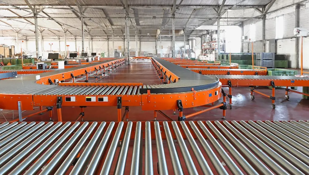 warehouse roller conveyor system