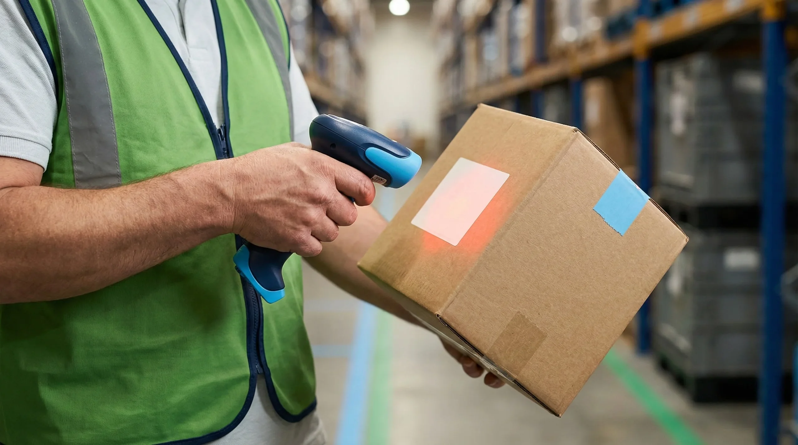 Worker scanning box with handheld device